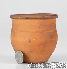 Solomon Miller, Scarce "Solomon Miller / Oct 1, 1889" Redware Jar (Adams County, PA), 1889, Redware