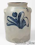 F. Stetzenmeyer, F. STETZENMEYER / ROCHESTER, N.Y. Three-Gallon Stoneware Jar, c1855, c1855, Stoneware