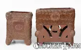 American Clay Products, Sewertile Planters Marked AMERICAN CLAY PRODUCTS / BLACKFORK, OHIO, early to mid 20th century, Stoneware