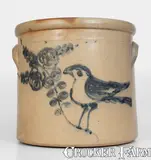 Seymour & Bosworth, 4 Gal. SEYMOUR & BOSWORTH / HARTFORD, CONN. Stoneware Bird Crock, circa 1871-1890, Stoneware