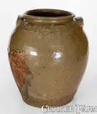 David Drake, Rare and Important David Drake Stoneware Jar: "Decr. 4, 1856 / Dave / Lm," Edgefield District, SC, 1856, Stoneware