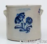 John Burger, 2 Gal. JOHN BURGER / ROCHESTER Stoneware Crock w/ Slip-Trailed Decoration, circa 1860, Stoneware