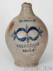 Coerlears Hook, Very Rare Thomas Commeraw COERLEARS HOOK / N. YORK Stoneware Jug, late 18th century, late 18th century, Stoneware