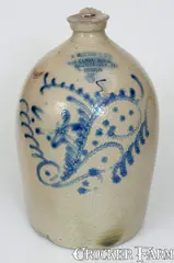 Canal Block, P. NORTON & CO. / 4 CANAL BLOCK / BLACKSTONE ST / BOSTON Advertising Jug, circa 1870, Stoneware