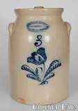 Burger & Lang, BURGER & LANG / ROCHESTER N.Y. Stoneware Jar w/ Lid, circa 1868-1877, Stoneware