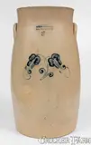 Norton & Fenton, 5 Gal. NORTON & FENTON / East Bennington, VT Stoneware Churn, circa 1845, Stoneware