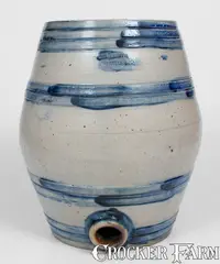 A. E. Smith, Scarce A. E. SMITH / NORWALK, Connecticut Stoneware Keg, circa 1840, Stoneware