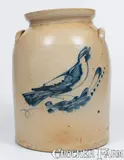 Connolly & Palmer, 4 Gal. CONNOLLY & PALMER / NEW BRUNSWICK, NJ Stoneware Bird Jar, circa 1886-1889, Stoneware