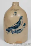 Connolly & Palmer, CONNOLLY & PALMER / NEW BRUNSWICK, N. J. Stoneware Bird Jug, circa 1886-1889, Stoneware