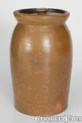 H.H. Zigler, H. H. ZIGLER / NEWVILLE, PA Lidded Stoneware Jar, c1852-65, c1852-65, Stoneware