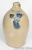 4 Gal. COWDEN & WILCOX / HARRISBURG, Pennsylvania Stoneware Jug by Cowden & Wilcox, circa 1865, Stoneware, sold Nov 2023