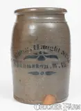Haught & Co., KNOX, HAUGHT & CO. / SHINNSTON, W. VA Stoneware Jar, circa 1875, Stoneware
