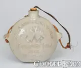 Hinrichs Crockery Co., Unusual GAR Souvenir Stoneware Canteen, HINRICHS CROCKERY CO. / DAVENPORT, IOWA, 1900, Stoneware