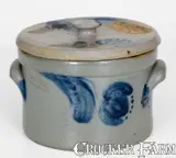 John Bell, Small-Sized JOHN BELL / WAYNESBORO Lidded Stoneware Butter Crock, circa 1850-1880, Stoneware