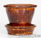 John W. Bell, JOHN W. BELL / Waynesboro, Pa. Glazed Redware Flowerpot, c1880