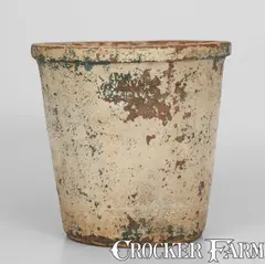 G.W. Duey, Exceedingly Rare G.W. DUEY / RAPIDAN, Virginia Redware Flowerpot, fourth quarter 19th century, Redware