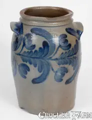 H. C. Smith, H.C. SMITH / ALEXA / D.C. (Alexandria, VA) Stoneware Jar w/ Floral Decoration, c1835, c1835, Stoneware