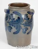 H. C. Smith, H.C. SMITH / ALEXA / D.C. (Alexandria, VA) Stoneware Jar w/ Floral Decoration, c1835, c1835, Stoneware