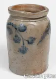 John Bell, 1 Gal. JOHN BELL / WAYNESBORO Stoneware Jar w/ Sponged Fruit Decoration, circa 1850-1880, Stoneware
