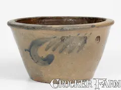 S. Bell & Son, S. BELL & SON / STRASBURG, VA Stoneware Bowl w/ Floral Decoration, c1890, c1890, Stoneware