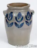 B.C. Milburn, B.C. MILBURN / ALEXA (Alexandria, VA) Stoneware Jar w/ Bold Cobalt Decoration
