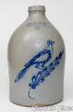 E & L P Norton, 3 Gal. E. & L. P. NORTON / BENNINGTON, VT Stoneware Bird Jug