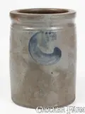 Solomon Bell, SOLOMON BELL / STRASBURG, VA Stoneware Jar w/ Cobalt Swag Decoration, circa 1850-1880, Stoneware