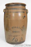 R. T. Williams, 10 Gal. R. T. WILLIAMS / NEW GENEVA, PA Stoneware Jar