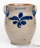 Coerlears Hook, Exceedingly Rare and Important Thomas W. Commeraw 18th Century Stoneware Jar, COERLEARS HOOK / N. YORK, circa 1797, Stoneware