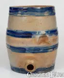 C. Crolius, Very Rare C. CROLIUS / NEW-YORK Stoneware Water Cooler w/ Banded Cobalt Decoration, circa 1825, Stoneware