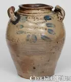 C. Crolius, C. CROLIUS / MANUFACTURER / MANHATTAN-WELLS / NEW-YORK Two-Gallon Stoneware Jar, early 19th century, Stoneware