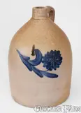 A.L. Hyssong, A.L. HYSSONG / BLOOMSBURG, PA Stoneware Jug with Cobalt Floral Decoration, circa 1891-1914, Stoneware
