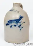 J. Norton & Co., J. NORTON & CO. / BENNINGTON, VT Stoneware Bird Jug, circa 1860