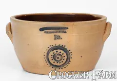 Holmes & Purdy, HOLMES & PURDY / DUNDEE, NY Stoneware Bowl w/ Unusual Decoration, second quarter 19th century, Stoneware