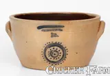 Holmes & Purdy, HOLMES & PURDY / DUNDEE, NY Stoneware Bowl w/ Unusual Decoration, second quarter 19th century, Stoneware