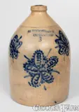M. Woodruff, Fine M WOODRUFF / CORTLAND, NY Three-Gallon Stoneware Jug
