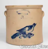 Fort Edward Stoneware Co., FORT EDWARD STONEWARE CO. / FORT EDWARD, N.Y. Stoneware Bird Crock, circa 1875, Stoneware