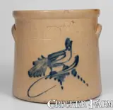 Brady & Ryan, BRADY & RYAN / ELLENVILLE, N.Y. Stoneware Bird Crock, circa 1885, Stoneware