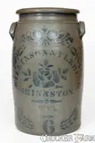 Wilkinson & Fleming, Fine 6 Gal. WILKINSON & FLEMING / SHINNSTON, W. VA Stoneware Jar w/ Elaborate Decoration, circa 1875, Stoneware