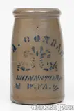 A. Conrad, A. CONRAD / SHINNSTON, W. VA Stoneware Canning Jar, circa 1875, Stoneware