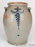 Morgan & Amoss, Rare 4 Gal. "Morgan & Amoss / Makers / Balt.," Stoneware Jar, Baltimore, circa 1820, circa 1820, Stoneware