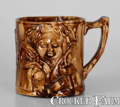 E. & W. Bennett, E. & W. BENNETT / BALTIMORE, MD Rockingham Ware Toby Mug, mid 19th century, Stoneware
