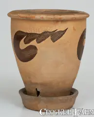 S. Bell & Son, S. BELL & SON. / STRASBURG, Virginia Redware Flowerpot, circa 1890, Redware