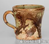 Baecher, Exceptional BAECHER / WINCHESTER, VA Redware Mug, Anthony Bacher, circa 1880