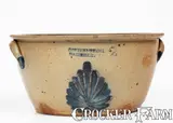 COWDEN & WILCOX / HARRISBURG, PA Stoneware Bowl w/ Leaf Decoration by Cowden & Wilcox, circa 1865, Stoneware, sold Aug 2023
