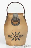 Westler & Edwards, Extremely Rare WESTLER & EDWARDS / BERWICK, PA Decorated Stoneware Batter Pail, circa 1885, Stoneware