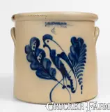 F. B. Norton & Co, Fine F. B. NORTON & CO. / WORCESTER, MASS. 4 Gal. Stoneware Bird Crock