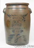 R. T. Williams, 8 Gal. R. T. WILLIAMS / NEW GENEVA, PA Stoneware Jar, c1880