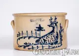 Exceedingly Rare J. & E. NORTON / BENNINGTON, VT Stoneware Cake Crock w/ Deer Scene by J. & E. Norton, circa 1855, Stoneware, sold Mar 2023