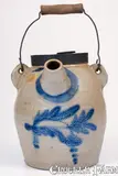 A.L. Hyssong, Scarce A. L. HYSSONG / BLOOMSBURG, PA Stoneware Batter Pail w/ Floral Decoration, circa 1891-1914, Stoneware